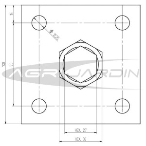 JUEGO DE ADAPTADORES PARA MOTOAZADA GRILLO 1100 / 3500