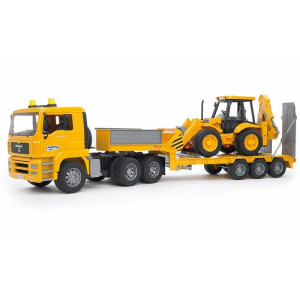 CAMION PLATAFORMA MAN TGA CON RETROEXCAVADORA JCB 4CX