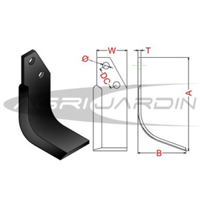 CUCHILLA ROTOVATOR HERCULANO LR / L