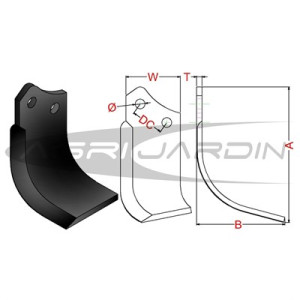 CUCHILLA ROTOVATOR MASCHIO, FORIGO