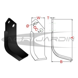 CUCHILLA PARA ROTOVATOR ORTOLAN