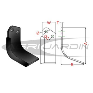 CUCHILLA ROTOVATOR PASQUALI, ENGUIX, PASBO, SOVEMA