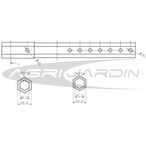 JUEGO DE EJES DESPLAZABLES PARA MOTOAZADA BENASSI BL6000H / 5000