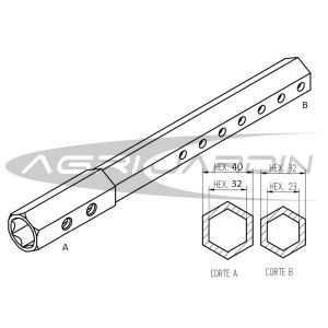 JUEGO DE EJES DESPLAZABLES MOTOCULTOR STIHL MH700