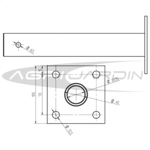 JUEGO DE EJES FIJOS PARA MOTOCULTOR STANDART HEXAGONAL 27MM