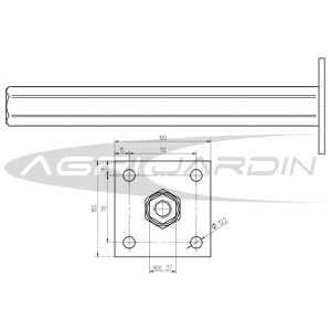 JUEGO DE EJES FIJOS PARA MOTOCULTOR STANDART HEXAGONAL 27MM