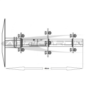 JUEGO DE FRESAS MOTOAZADA TRANSMISION HEXAGONAL 23MM Ø340MM