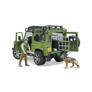 LAND ROVER DEFENDER CON GUARDA FORESTAL BRUDEER