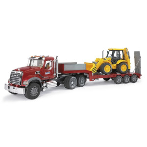 CAMION MACKCON PLATAFORMA Y RETRO JCB