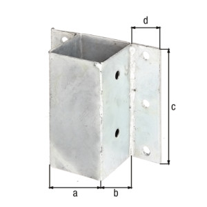 SOPORTE POSTE 90X90 PARA PARED GALVANIZADO