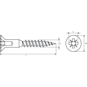 TORNILLO PARA AGLOMERADO 4,5X60