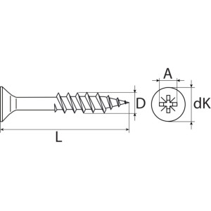 TORNILLO PARA AGLOMERADO 4,5X60