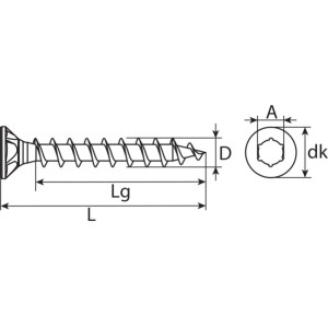 TORNILLO PARA MADERA HOX 3,5X25