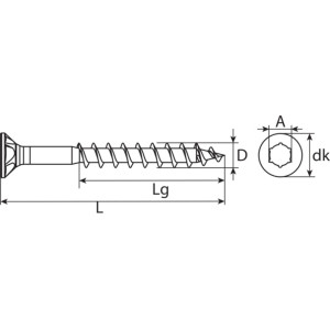 TORNILLO PARA MADERA HOX 5X80