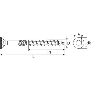 TORNILLO PARA MADERA HOX 6X90