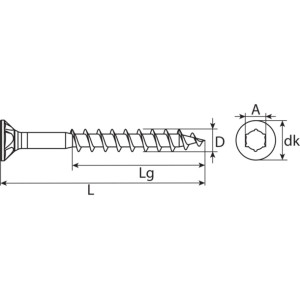 TORNILLO PARA MADERA HOX 4,5X70