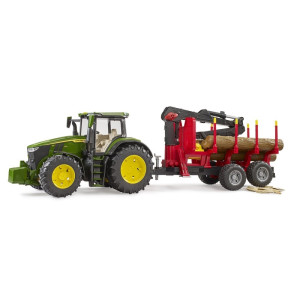 TRACTOR JOHN DEERE 7R 350 CON REMOLQUE FORESTAL