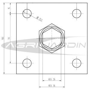 JUEGO DE ADAPTADORES PARA MOTOAZADA HONDA