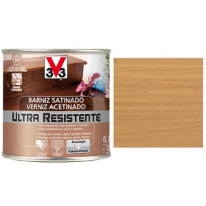 BARNIZ AL AGUA PARA MADERA 0,75L ROBLE CLARO SATINADO