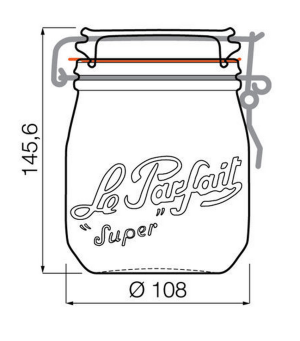 TARRO DE CRISTAL PARA CONSERVA 0.75L