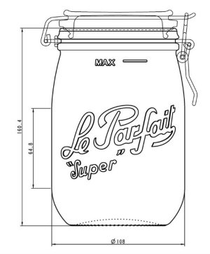 TARRO DE CRISTAL PARA CONSERVA 1.0L