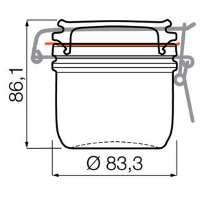 TARRO DE CRISTAL PARA CONSERVA 200GR