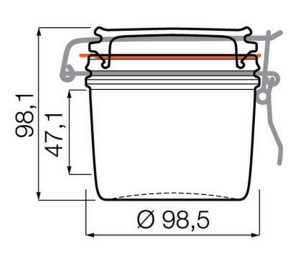 TARRO DE CRISTAL PARA CONSERVA 350GR