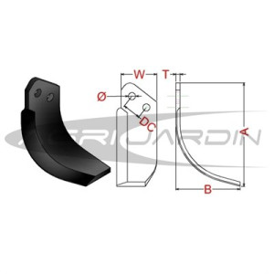 CUCHILLA ROTOVATOR AGRIA, FERRARI, SEP, ALFA