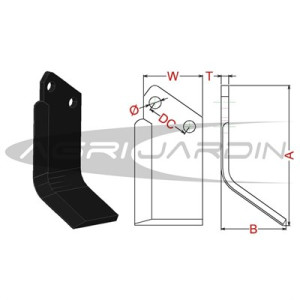 CUCHILLA ROTOVATOR AGRATOR GT/GMT/GRT/ALT