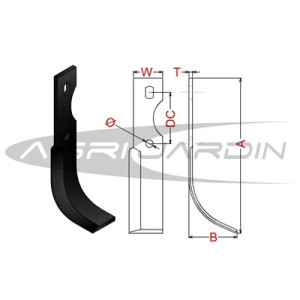 CUCHILLA MOTOAZADA  AGRIA, VOLPINO, ALFA, BENASSI, BRUMITAL, FERRARI, FORT, GRILLO, MOVICAM, PASBO, TRUSS, JSC