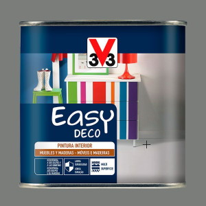 PINTURA EASY DECO POP 0,5L GRIS INTENSO SATINADO