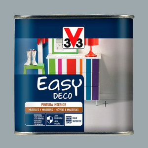 PINTURA EASY DECO POP 0,5L GRIS PIMIENTA SATINADO