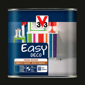 PINTURA EASY DECO POP 0,5L NEGRO SATINADO